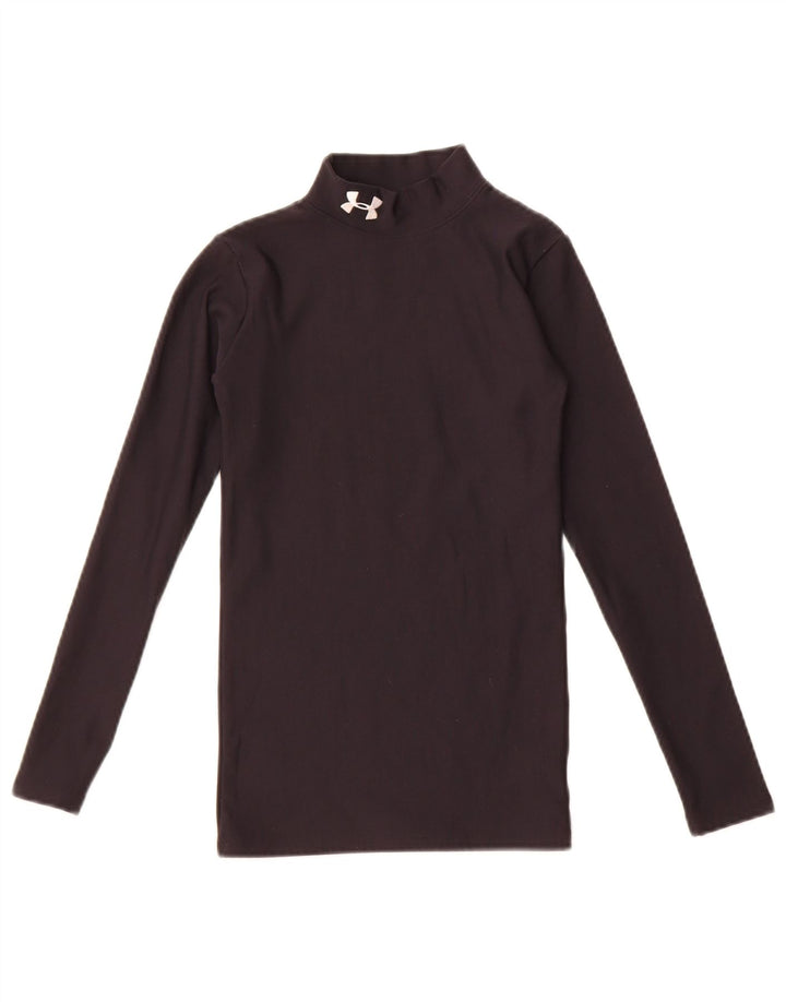 Under Armour Boys Cold Gear Top Maneca Lungi 9-10 Ani Mediu Nylon Negru