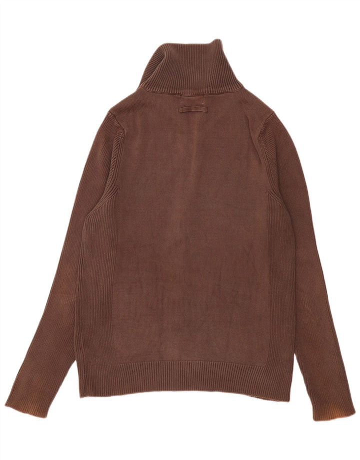 Pulover cardigan pentru bărbați Zara, mare, maro, bumbac