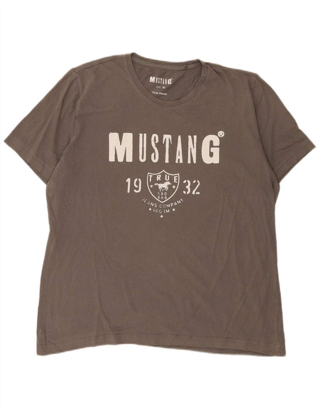 Tricou grafic pentru bărbați Mustang Top XL bumbac gri