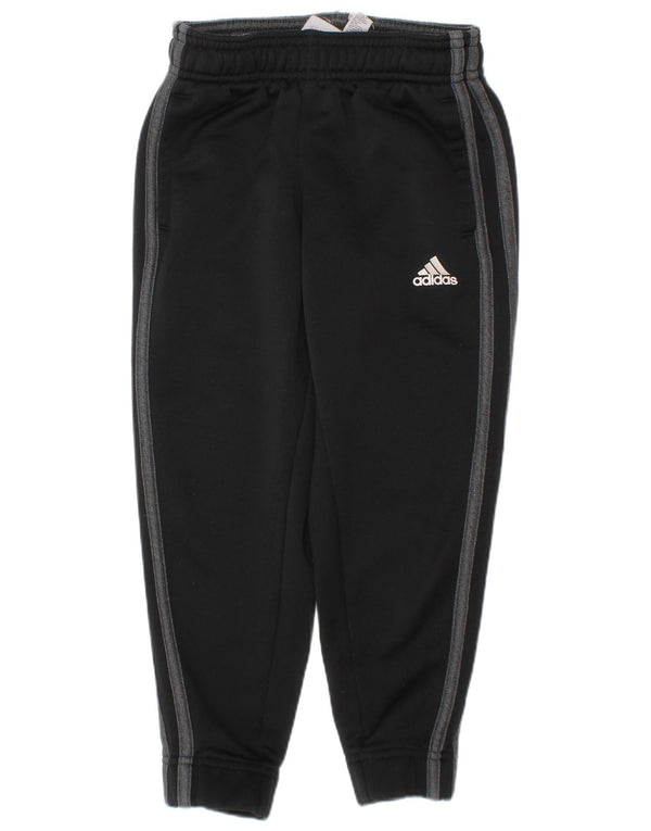 Adidas băieți Climalite pantaloni de trening Pantaloni de jogging 4-5 ani poliester negru