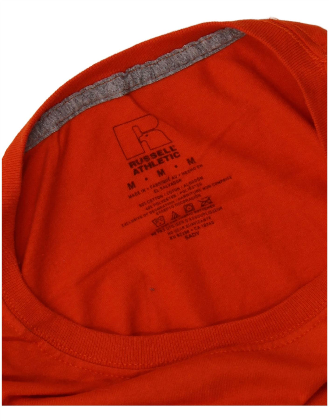 Tricou Russell Athletic pentru bărbați Top din bumbac portocaliu mediu