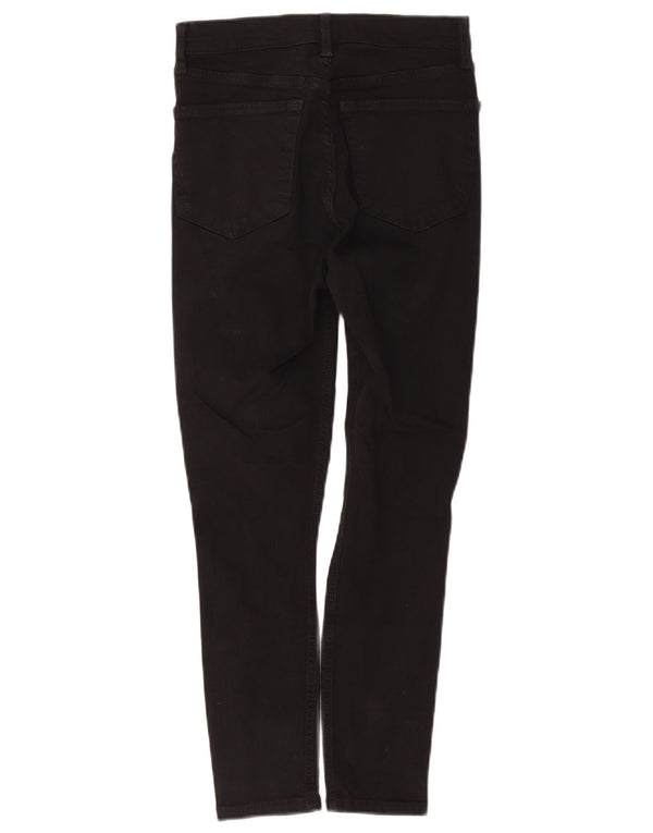 Topshop Pantaloni casual subțiri, învechiți Jamie, pentru femei, L28 L25, bumbac negru