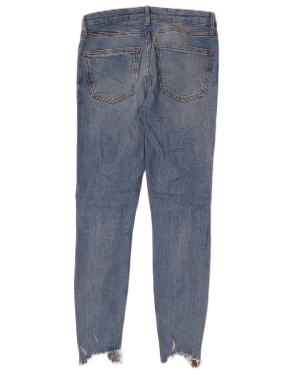 Blugi skinny distressed pentru femei Zara EU 36 XS W26 L27 Albastru