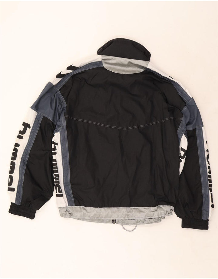 Jachetă de trening grafică pentru bărbați Hummel, XL, poliester color bloc negru