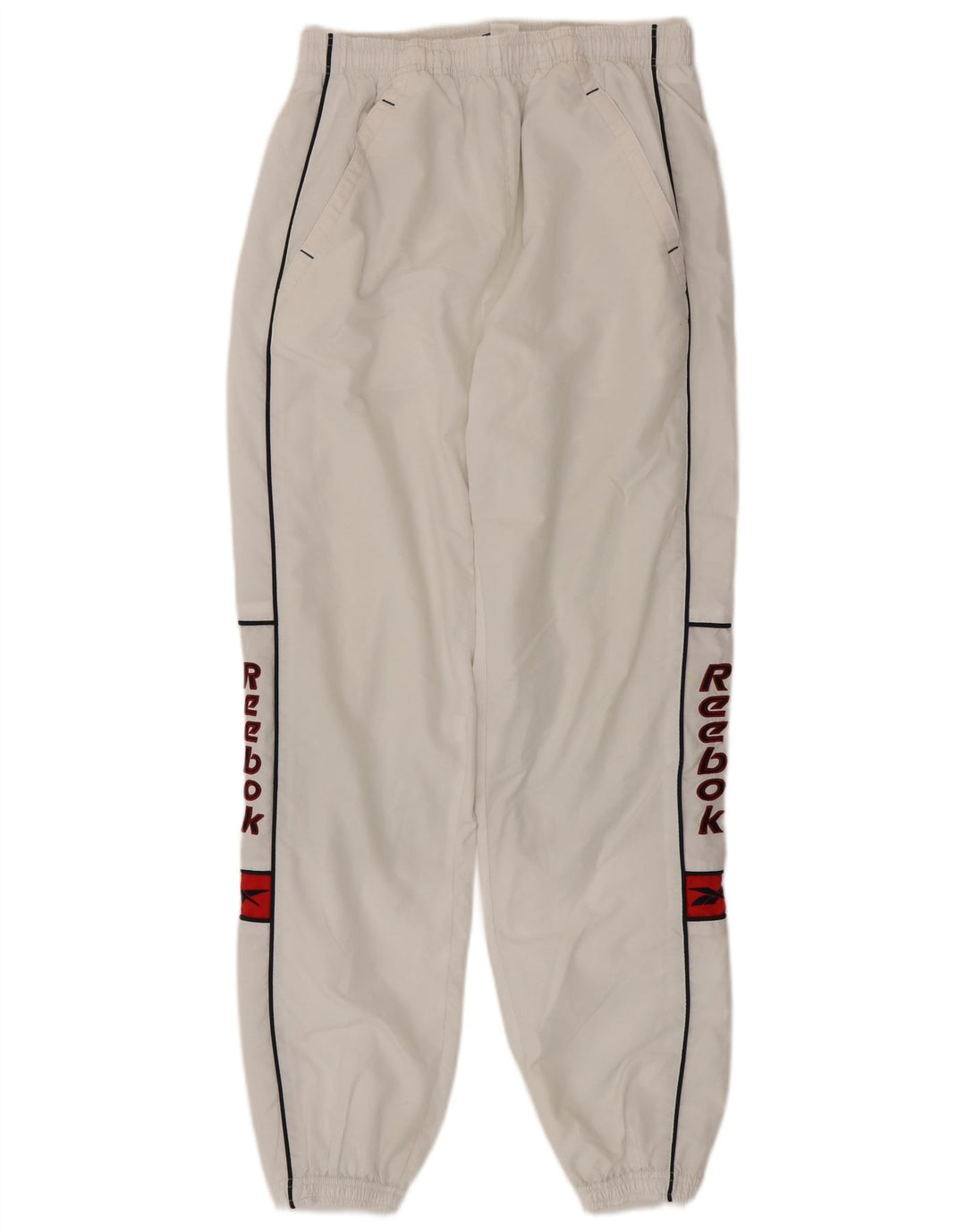 Pantaloni de trening grafic pentru bărbați Reebok Pantaloni de jogging Mici, alb, poliester