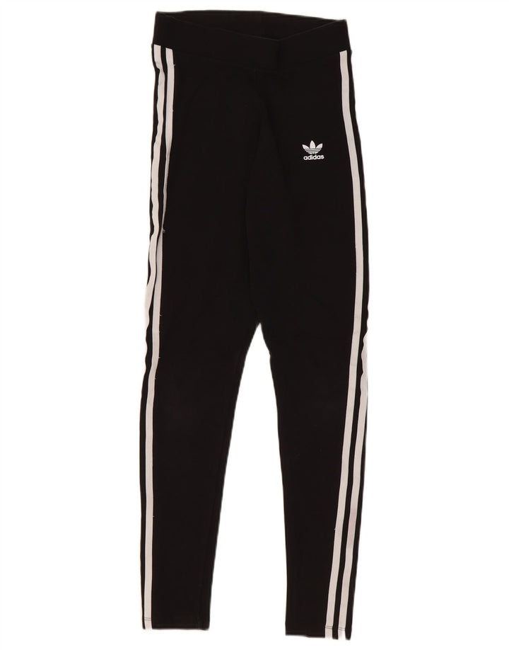 Leggings pentru femei ADIDAS UK 10 mic bumbac negru
