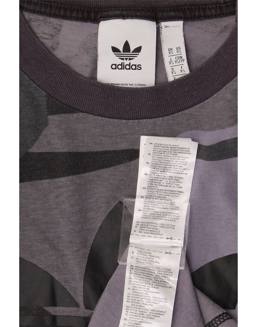 Tricou grafic ADIDAS pentru bărbați Top XS bumbac camuflaj gri