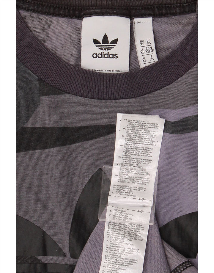 Tricou grafic ADIDAS pentru bărbați Top XS bumbac camuflaj gri