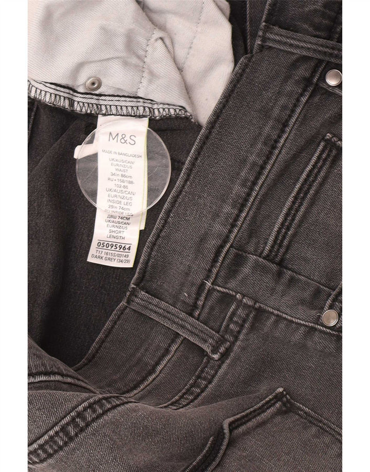 Blugi slim pentru bărbați Marks & Spencer W34 L29 bumbac gri