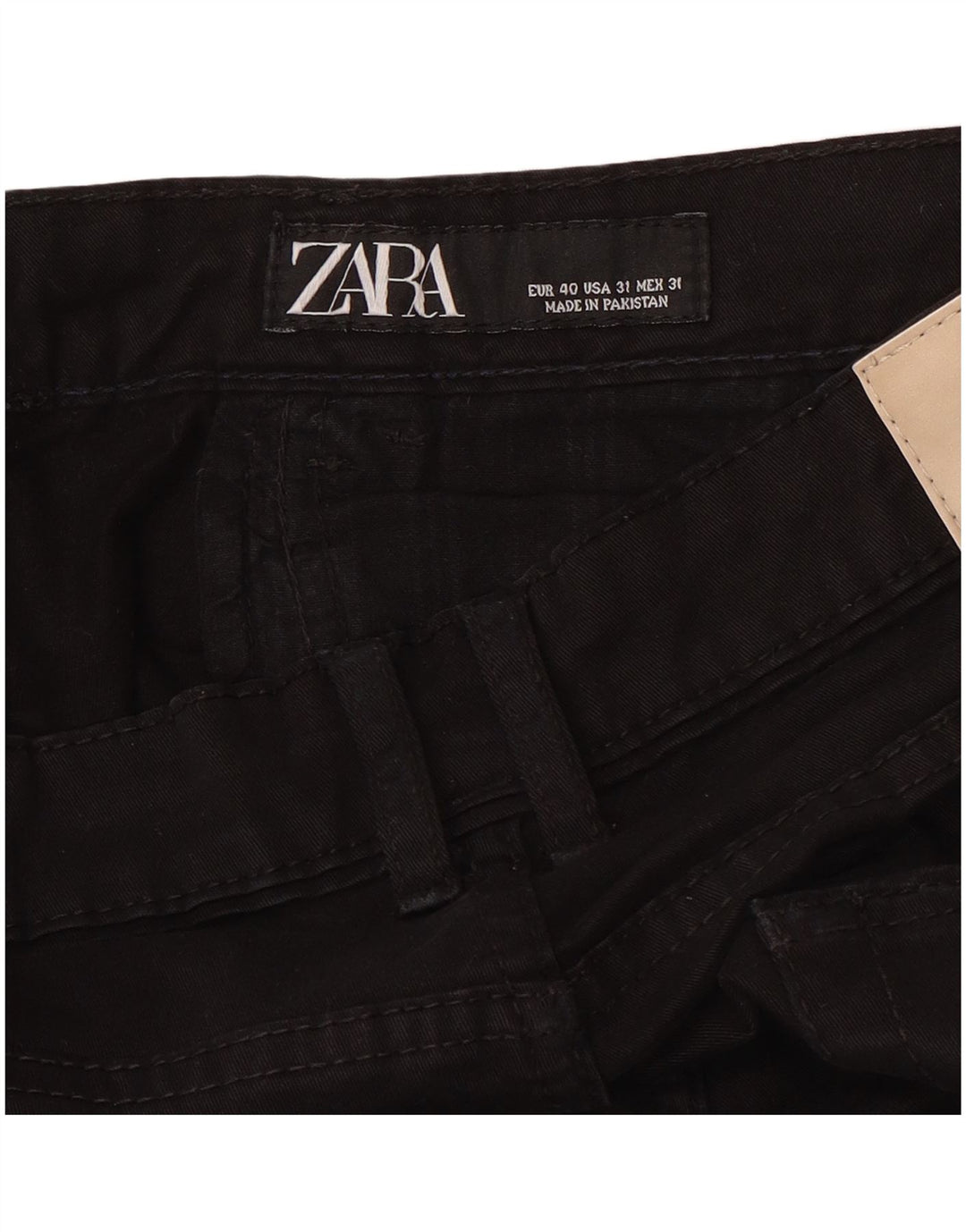 Pantaloni casual slim pentru bărbați Zara EU 40 Medium L31 L32 Negru