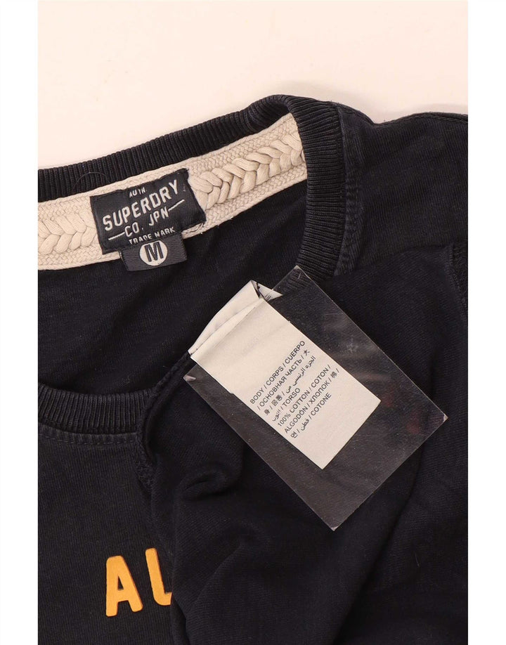 Tricou grafic pentru bărbați Superdry Top Medium Black Bumbac