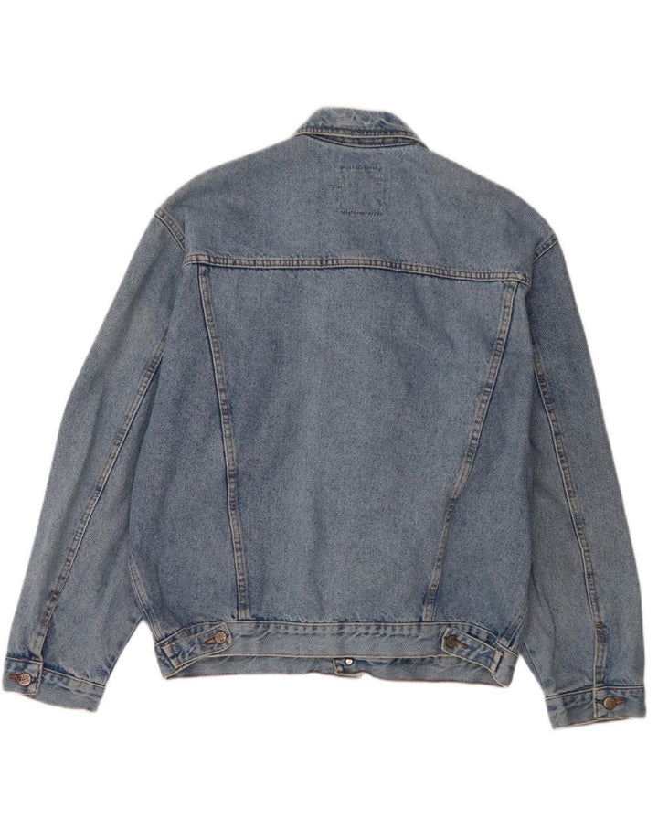 UNLIMITED Mens Denim Jacket UK 42 XL Blue Cotton