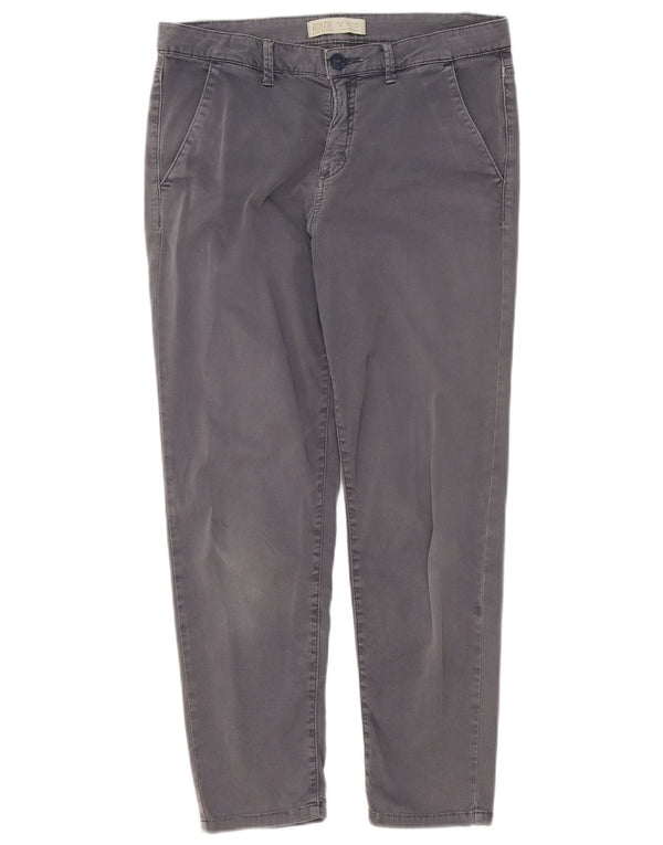 Pantaloni chino drepți pentru femei Zara EU 36 XS W26 L26 gri