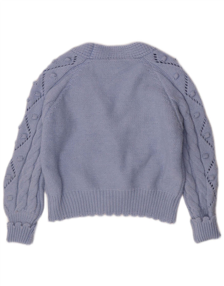 Pulover cardigan pentru femei Lumina UK 16 Poliamidă mare albastră