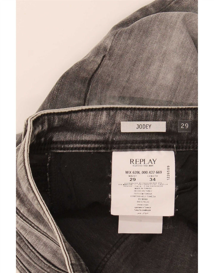 Replay Blugi Jodey Slim pentru femei W29 L29 bumbac gri