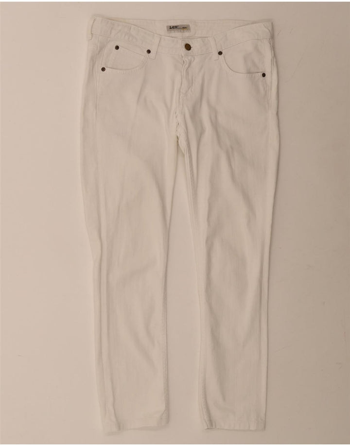 Blugi Lee Norma Slim pentru femei W30 L27 Bumbac alb