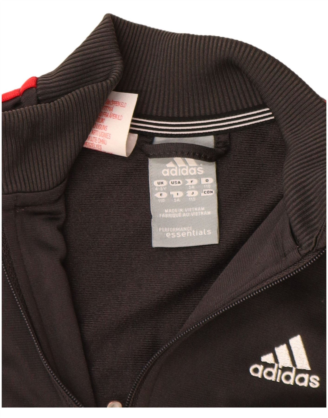 Jachetă de trening pentru băieți Adidas 4-5 ani poliester gri