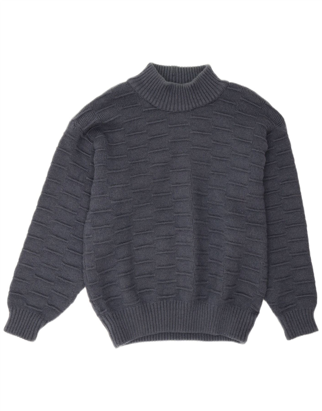 Pulover vintage pentru bărbați cu gât țestoasă XL bleumarin