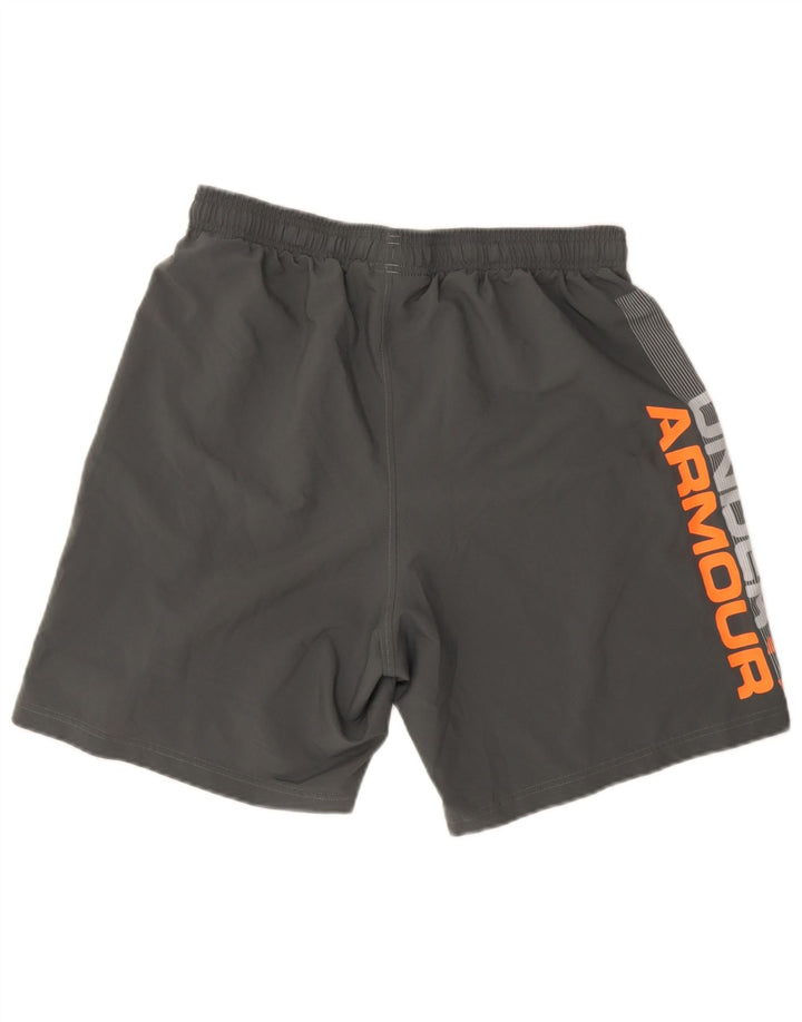 Pantaloni scurți sport Under Armour pentru bărbați Heat Gear Graphic, mari, gri, poliester