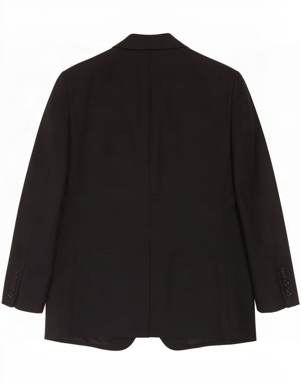Trussardi Mens 2 Button Blazer Jacket IT 52 XL Black Wool