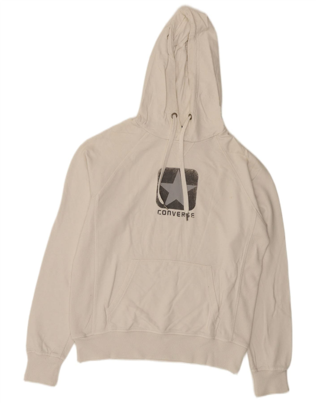 Pulover pentru bărbați Converse Graphic Hoodie, mediu alb, bumbac