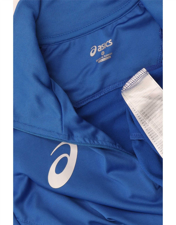 Top de trening Asics pentru bărbați, cu fermoar, cu gât, XL, poliester color bloc