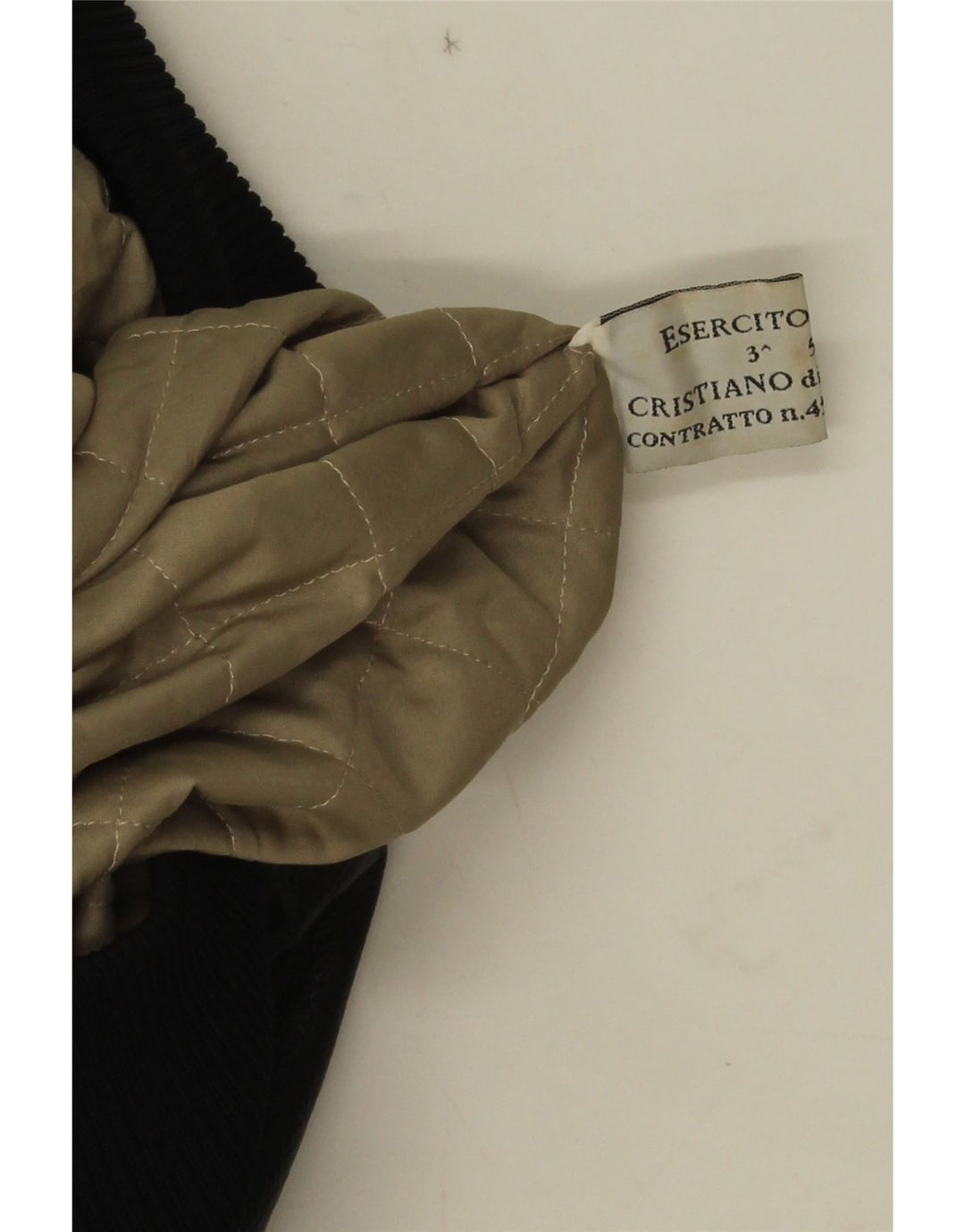 Jachetă militară din piele pentru bărbați Esercito IT 52/54 XL din piele neagră