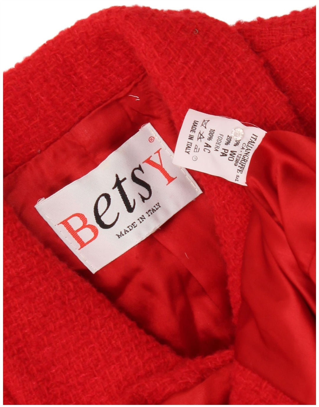 Set fuste vintage pentru femei, 4 nasturi, 2 piese UK 12 Medium W28 Lână roșie