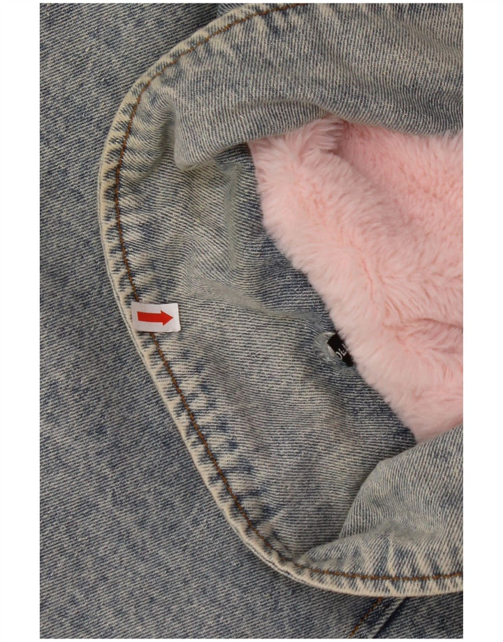 COLECȚIE NOUĂ Jachetă de denim supradimensionată pentru femei cu mâneci 3/4 UK 10 Small Blue