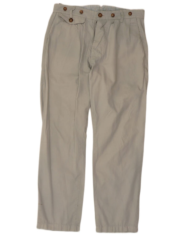 Vintage Mens Pegged Chino Trousers IT 44 XS W30 L27 Gri Bumbac