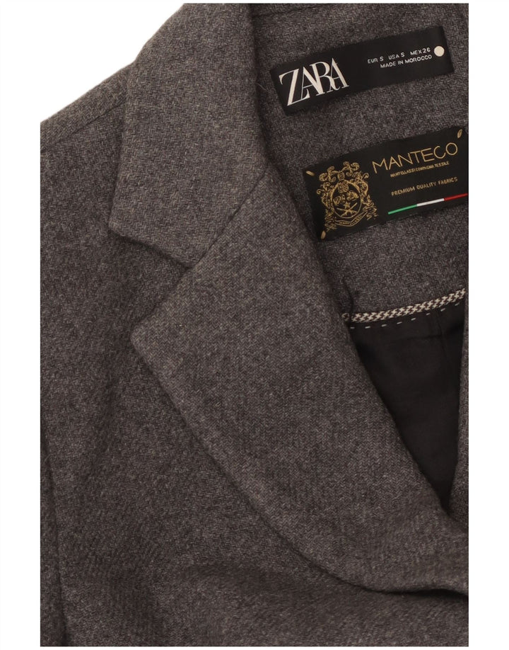 Pardesiu Zara Femei Manteco UK 10 Mic Gri