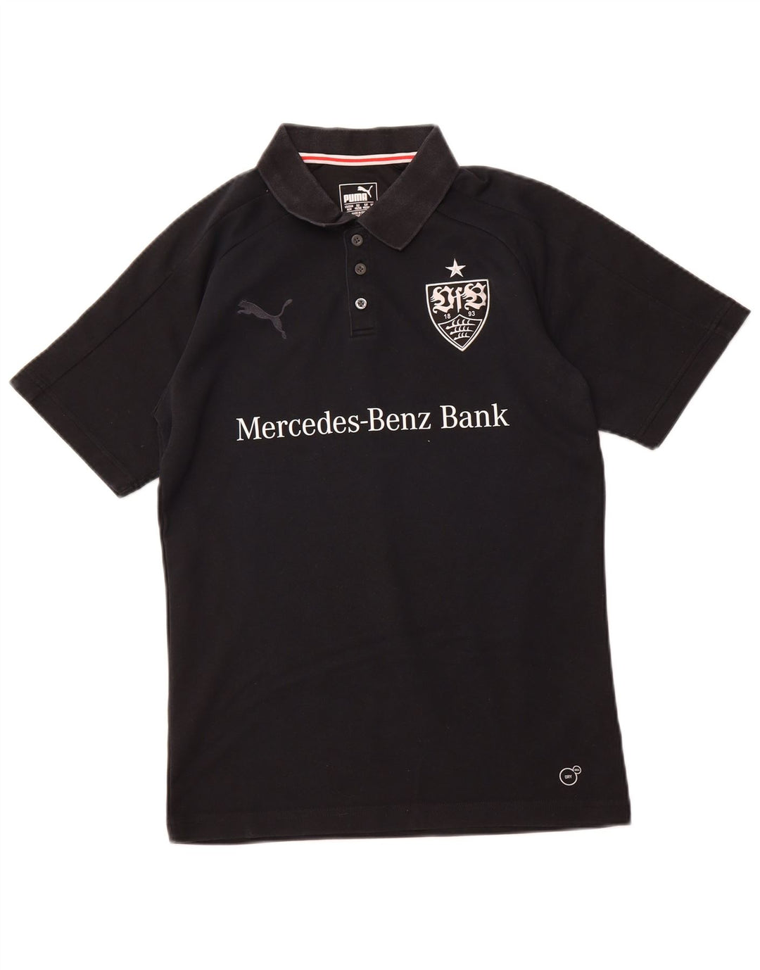 Tricou polo grafic PUMA pentru bărbați, bumbac mediu negru
