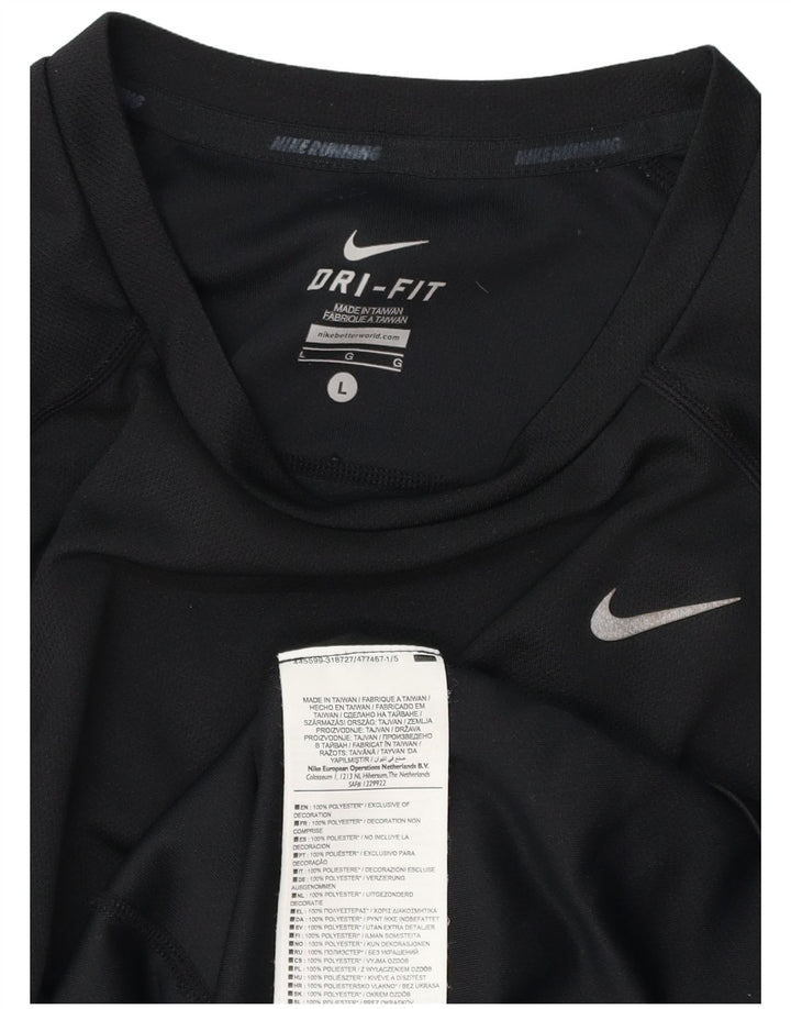Tricou NIKE Dri Fit pentru bărbați Top mare din poliester negru