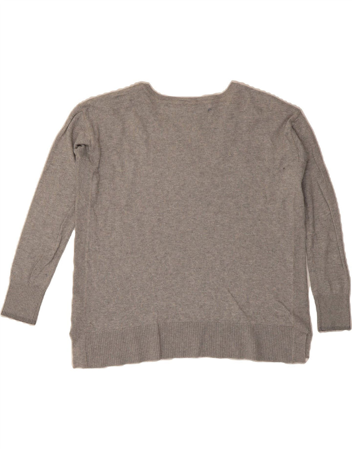 JOULES Womens Boat Neck Jumper Sweater UK 12 Medium  Grey Polyester Vintage Joules and Second-Hand Joules from Messina Hembry 