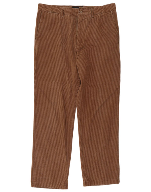 Pantaloni chino drepți pentru bărbați Marlboro Classics L34 L29 maro cu dungi