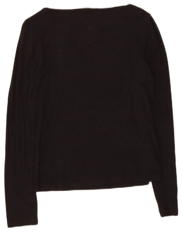 Top mic pentru femei Ralph Lauren cu mânecă lungă UK 8 mic, negru, raion