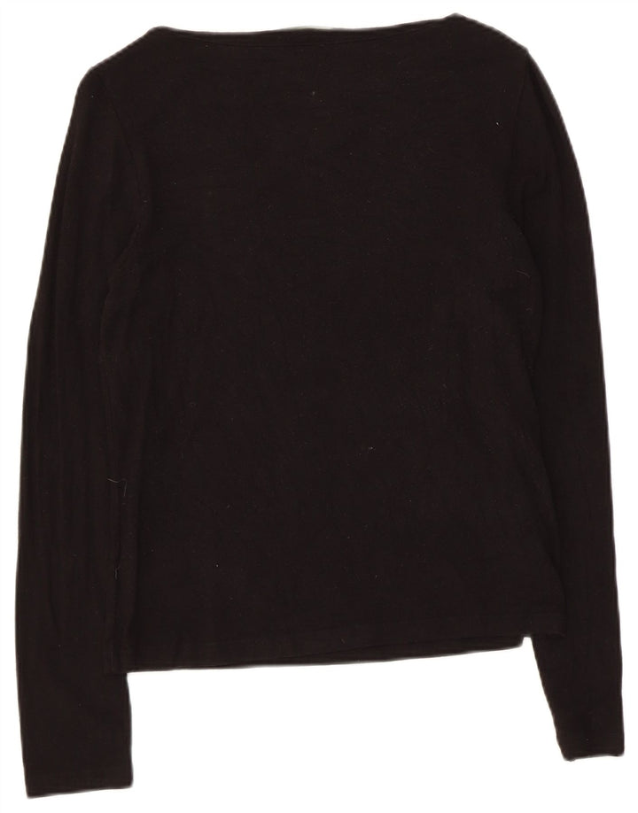 Top mic pentru femei Ralph Lauren cu mânecă lungă UK 8 mic, negru, raion