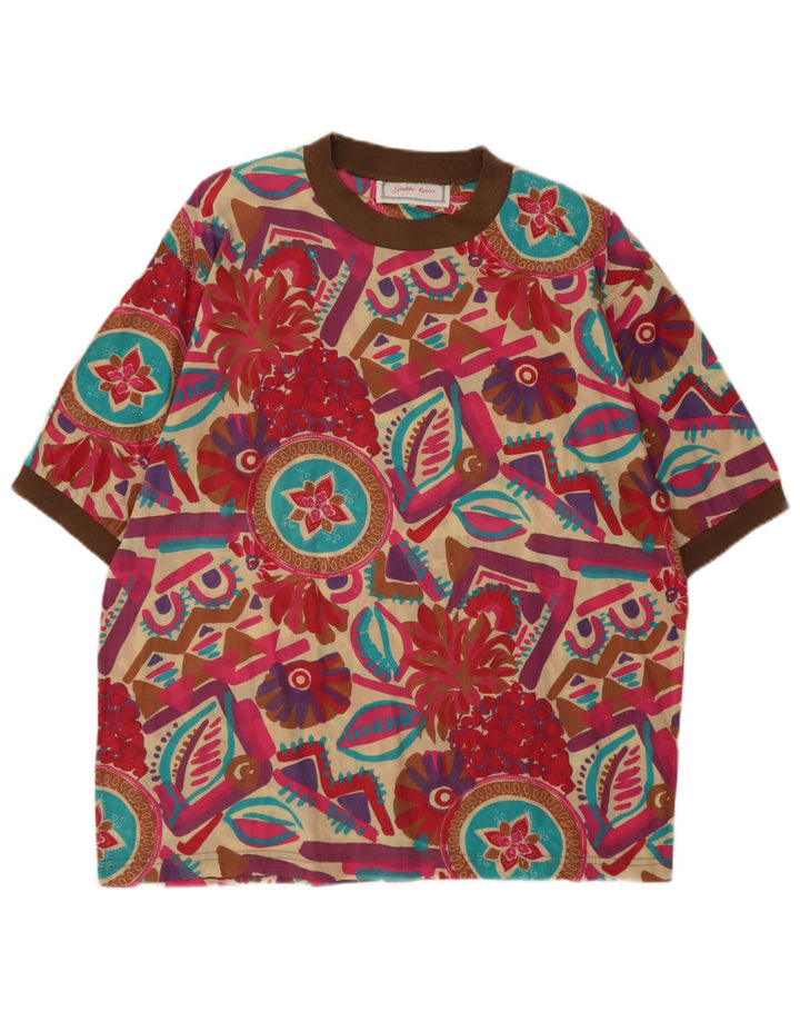 Bluză Vintage pentru femei UK 16 Large Multicolor Geometric