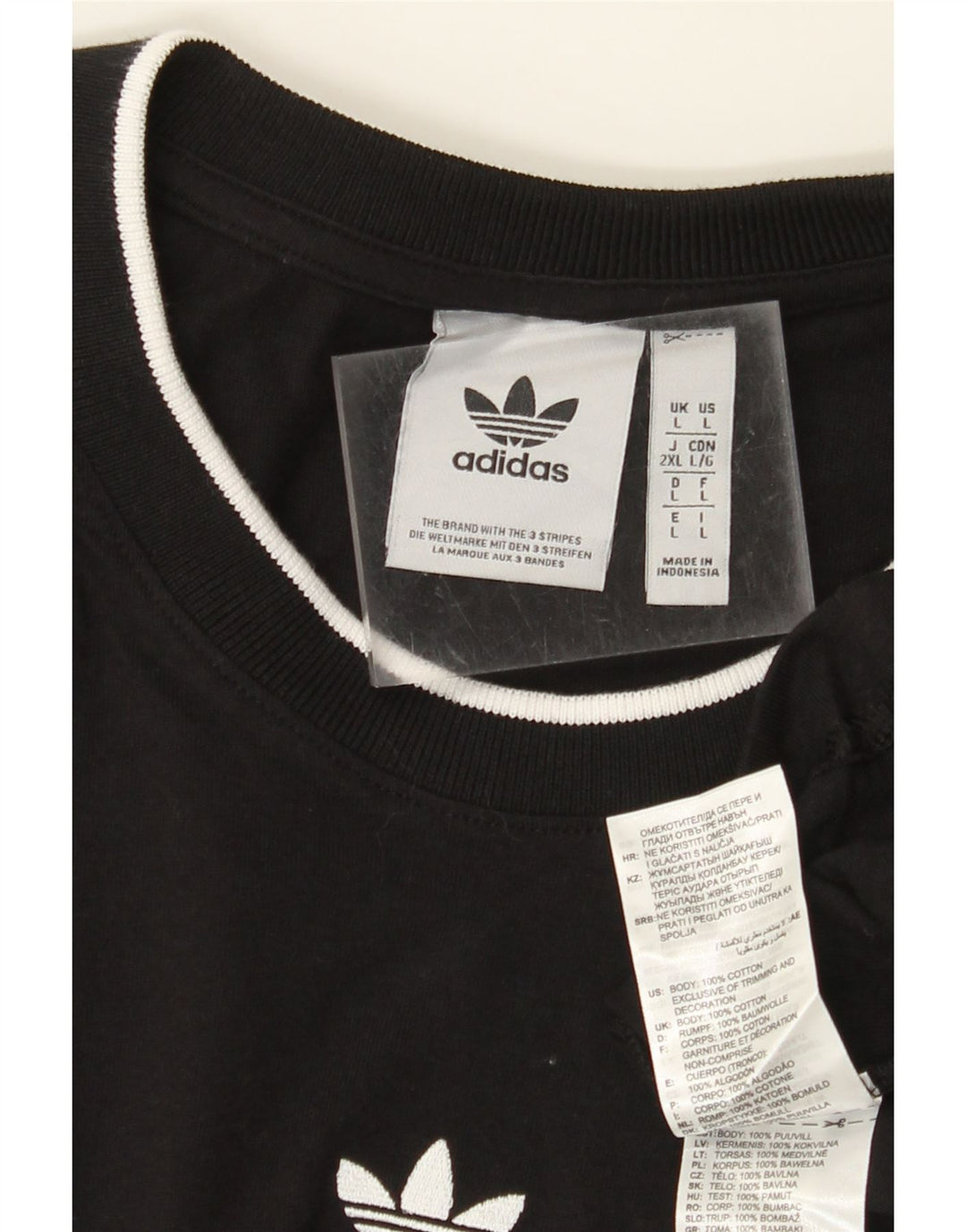 Tricou pentru bărbați ADIDAS Top mare din bumbac negru