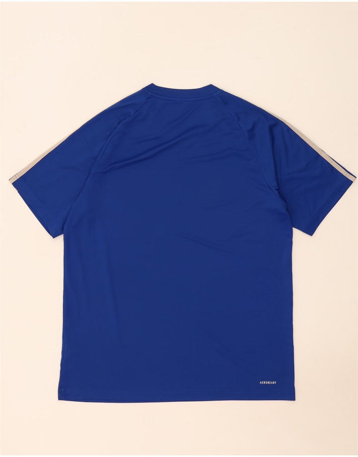 Tricou pentru bărbați Adidas Aeroready Top Medium Blue Poliester