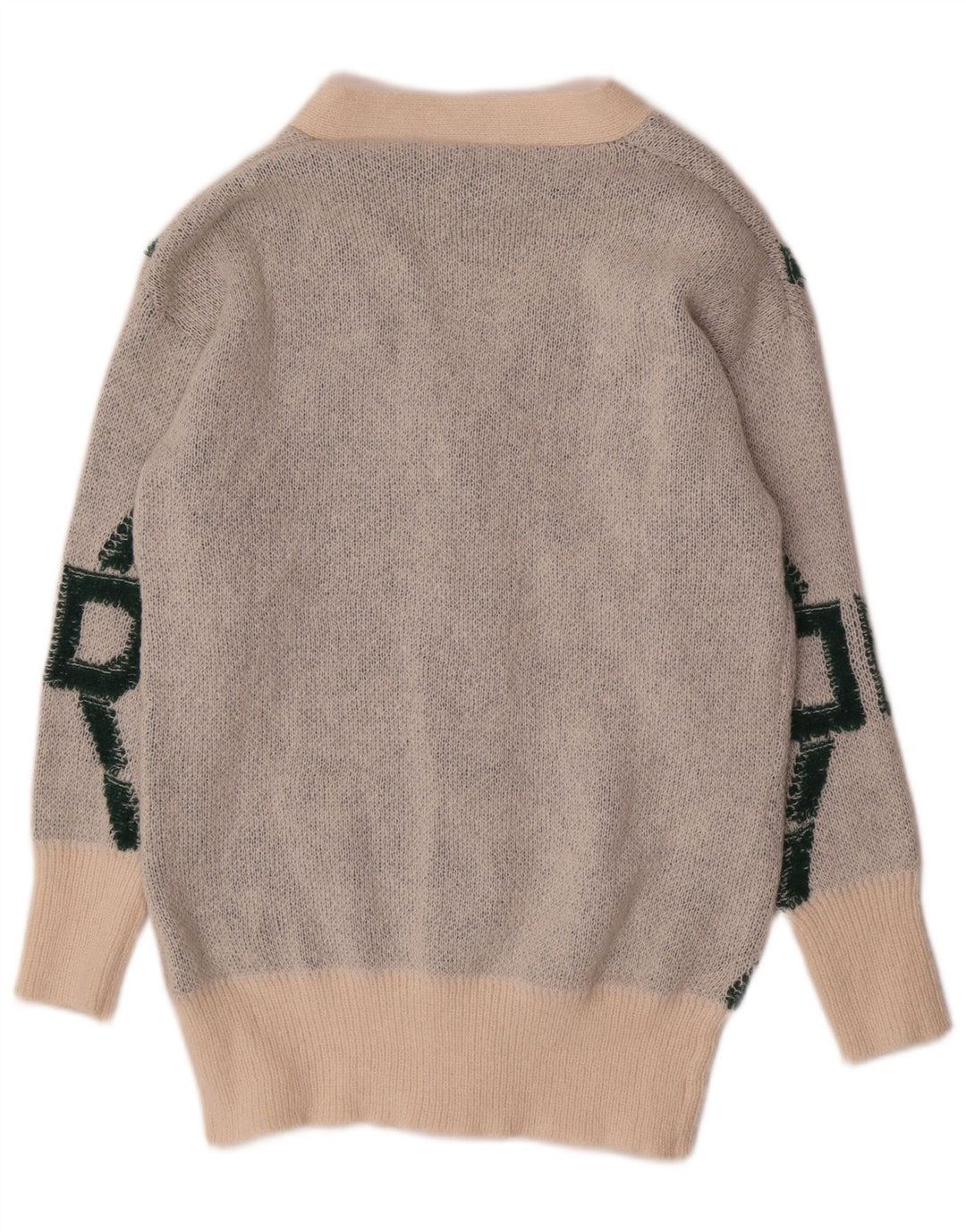 Pulover cardigan supradimensionat pentru femei Shein UK 10 Small Off White Geometric