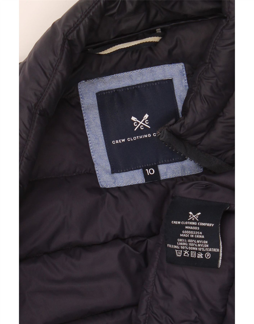 CREW CLOTHING Gilet căptușit pentru femei UK 10 Small Navy Blue Marine