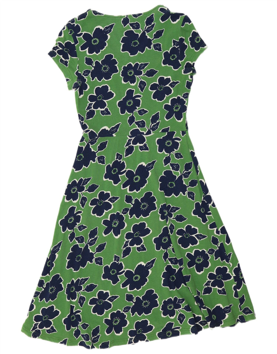 SEASALT CORNWALL Rochie A-Line pentru femei UK 10 Bumbac Floral Verde Mic