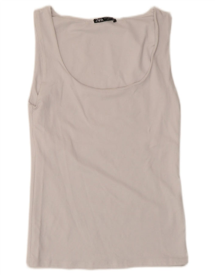 Vest Vest Top Femei Zara UK 8 Small Poliamidă Albă