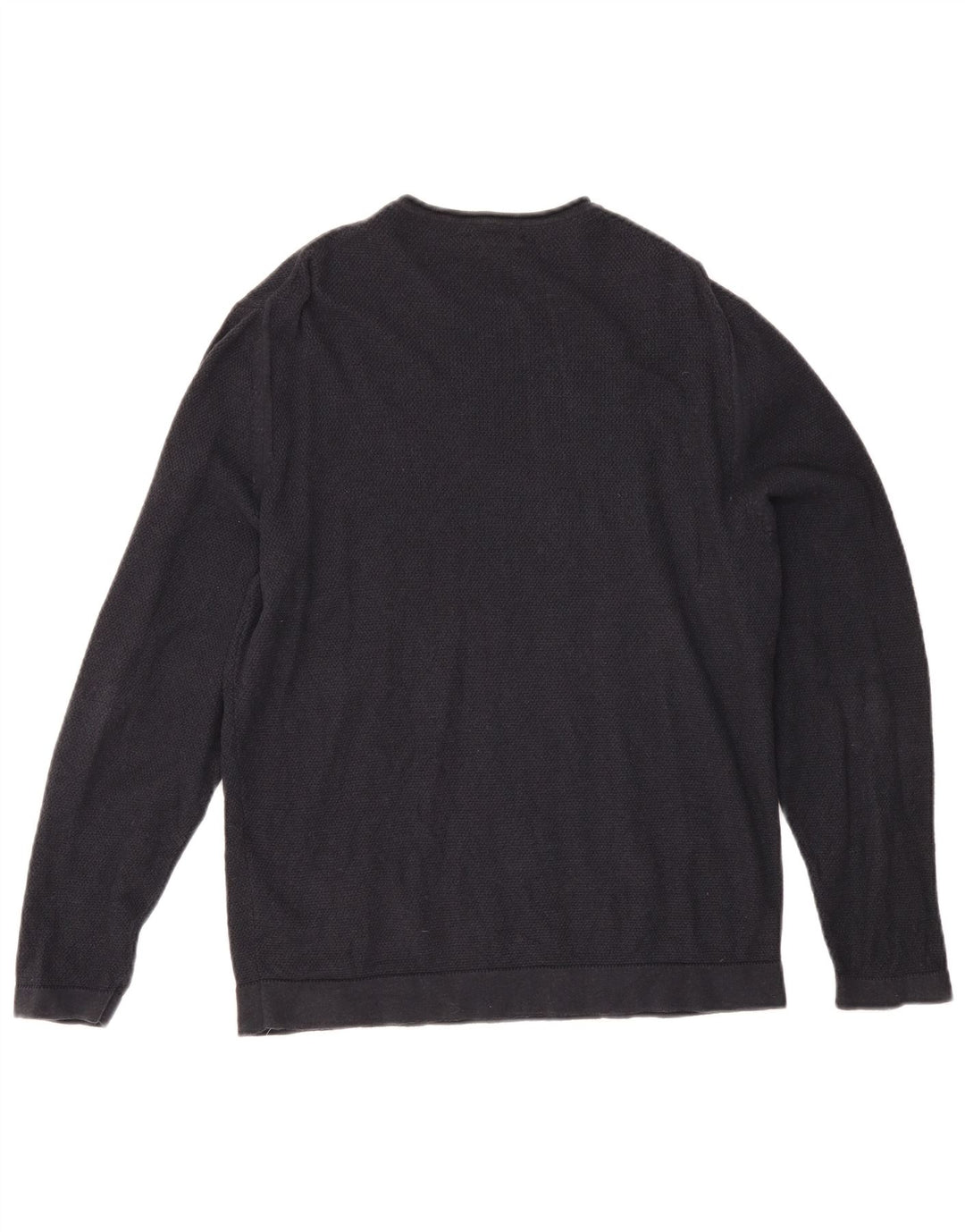Pulover Massimo Dutti pentru bărbați, cu gât crew, bumbac mare, albastru bleumarin