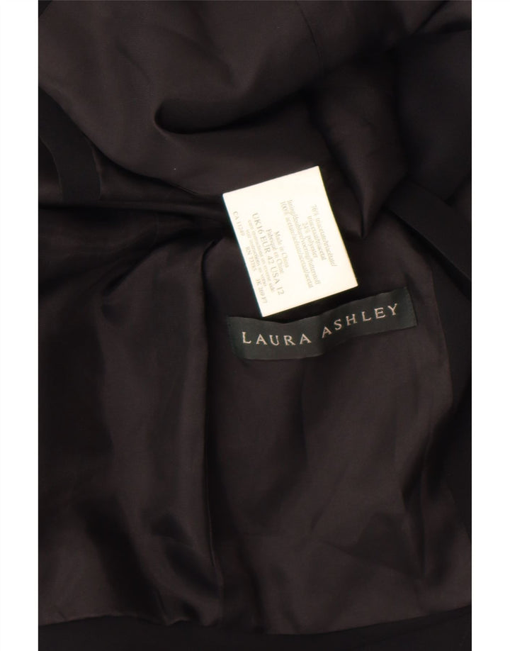 Jachetă blazer pentru femei Laura Ashley, cu 1 nasture, UK 16, mare, neagră, florală
