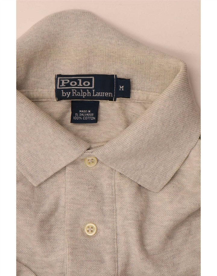 Cămașă polo Polo Ralph Lauren pentru bărbați, bumbac gri mediu