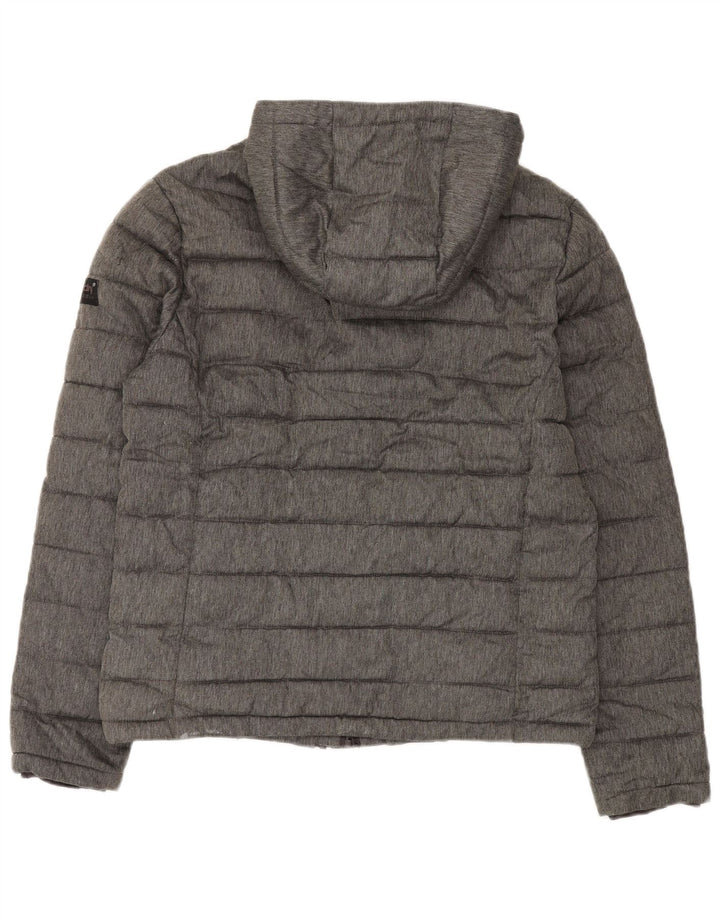 Jachetă căptușită cu glugă Superdry pentru bărbați UK 42 XL poliester gri