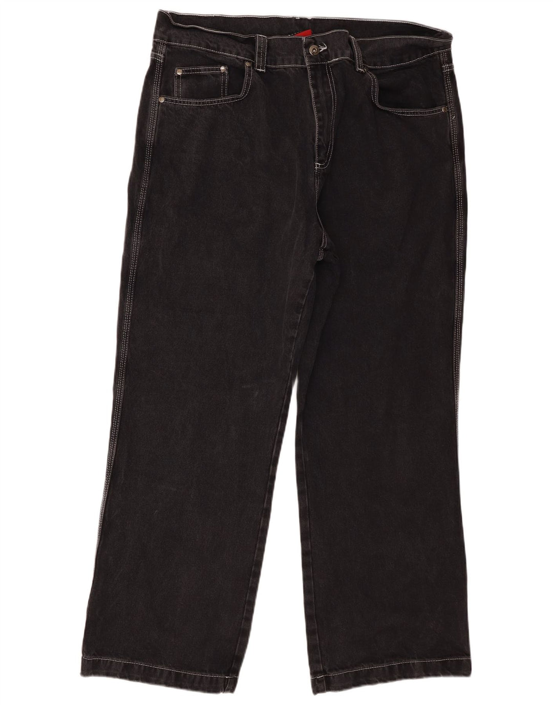 Kickers Blugi drepti pentru bărbați W36 L28 bumbac negru