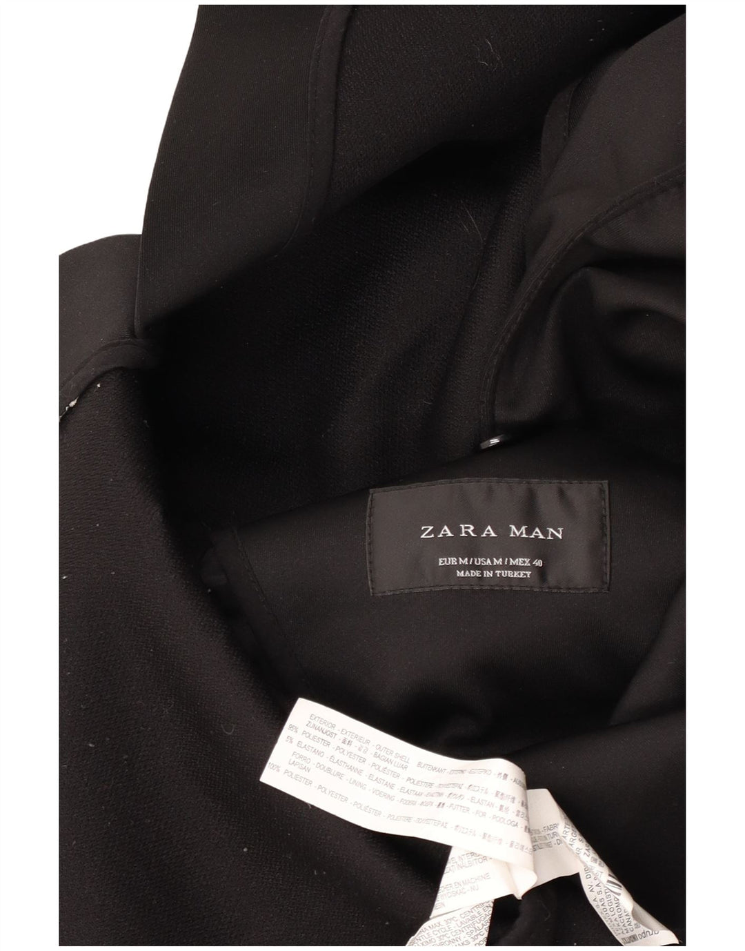 Trench pentru bărbați Zara UK 38 Poliester mediu negru
